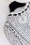 CHANEL 05S White Black Lesage Cotton Silk Tweed Ribbon Cardigan Jacket 36 38 シャネル ホワイト ブラック ルサージュ コットン シルク ツイード リボン 1 カーディガン ジャケット 即発