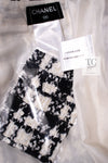 CHANEL 05S White Black Tweed Skirt 36 38 シャネル ホワイト ブラック ツイード スカート 即発