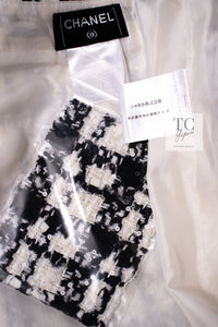 CHANEL 05S White Black Tweed Skirt 36 38 シャネル ホワイト ブラック ツイード スカート 即発