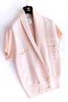 CHANEL 12S Baby Pink CC Logo Buttons Knit Cardigan 36 シャネル ベビー ピンク ココマーク CC ロゴ パール ボタン ニット カーディガン 即発