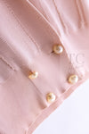 CHANEL 12S Baby Pink CC Logo Buttons Knit Cardigan 36 シャネル ベビー ピンク ココマーク CC ロゴ パール ボタン ニット カーディガン 即発