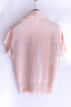 CHANEL 12S Baby Pink CC Logo Buttons Knit Cardigan 36 シャネル ベビー ピンク ココマーク CC ロゴ パール ボタン ニット カーディガン 即発