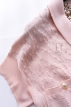 CHANEL 12S Baby Pink CC Logo Buttons Knit Cardigan 36 シャネル ベビー ピンク ココマーク CC ロゴ パール ボタン ニット カーディガン 即発
