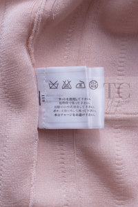 CHANEL 12S Baby Pink CC Logo Buttons Knit Cardigan 36 シャネル ベビー ピンク ココマーク CC ロゴ パール ボタン ニット カーディガン 即発