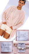CHANEL 12S Baby Pink CC Logo Buttons Knit Cardigan 36 シャネル ベビー ピンク ココマーク CC ロゴ パール ボタン ニット カーディガン 即発