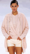 CHANEL 12S Baby Pink CC Logo Buttons Knit Cardigan 36 シャネル ベビー ピンク ココマーク CC ロゴ パール ボタン ニット カーディガン 即発