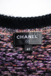 CHANEL 22PF Black Multi Mix Cashmere Virgin Wool Knit Cardigan 38 40 シャネル ブラック マルチ ミックス カシミヤ ヴァージン ウール ニット カーディガン 即発