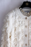 CHANEL 21S Ivory 5 Logo Buttons Cotton Cardigan 40 シャネル アイボリー 5 ロゴ ボタン コットン カーディガン 即発