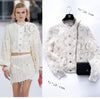 CHANEL 21S Ivory 5 Logo Buttons Cotton Cardigan 40 シャネル アイボリー 5 ロゴ ボタン コットン カーディガン 即発