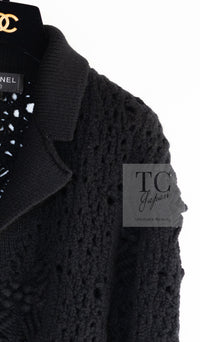 CHANEL 22C black cashmere women's cardigan / シャネル レディース ブラック カシミヤ カーディガン