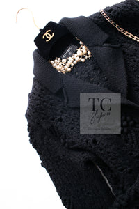 CHANEL 22C black cashmere women's cardigan / シャネル レディース ブラック カシミヤ カーディガン