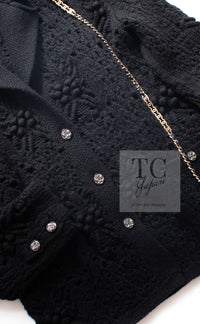 CHANEL 22C black cashmere women's cardigan / シャネル レディース ブラック カシミヤ カーディガン