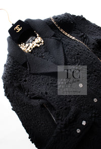 CHANEL 22C black cashmere women's cardigan / シャネル レディース ブラック カシミヤ カーディガン