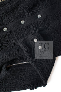 CHANEL 22C black cashmere women's cardigan / シャネル レディース ブラック カシミヤ カーディガン
