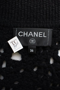 CHANEL 22C black cashmere women's cardigan / シャネル レディース ブラック カシミヤ カーディガン