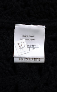 CHANEL 22C black cashmere women's cardigan / シャネル レディース ブラック カシミヤ カーディガン
