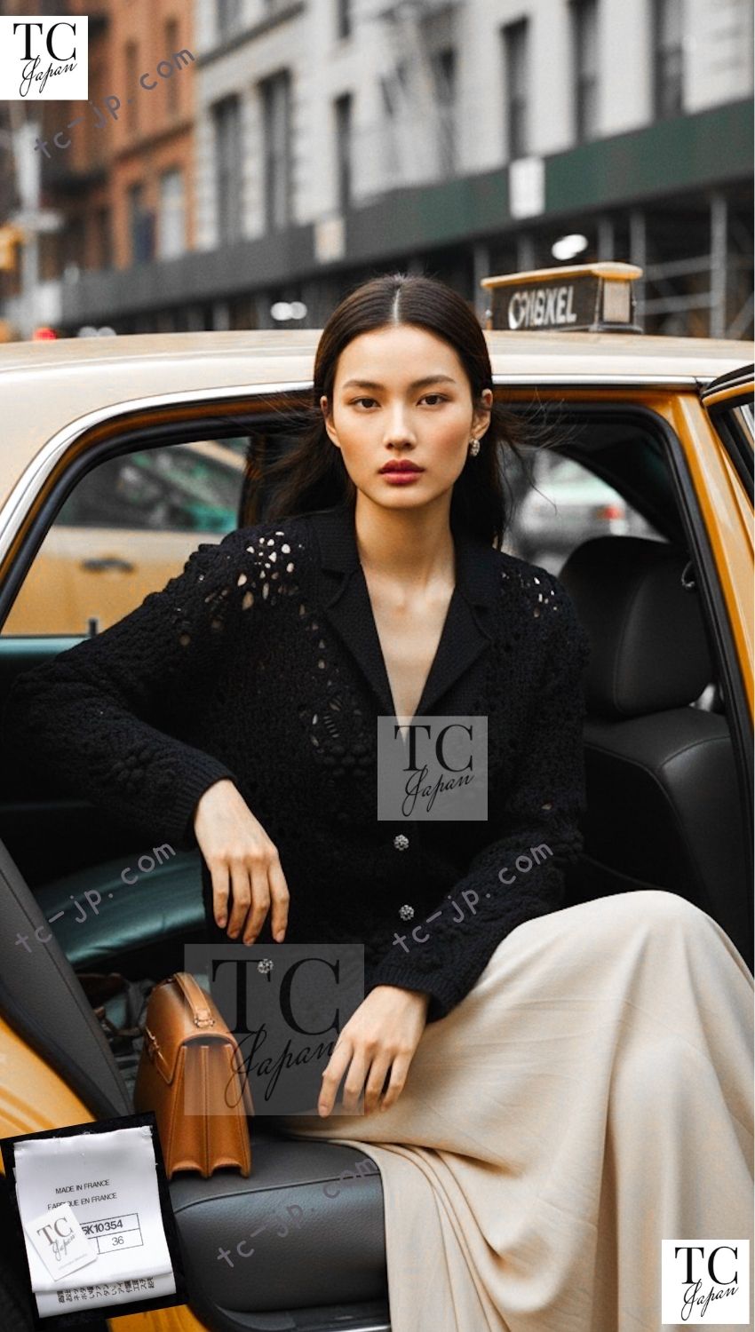 CHANEL 22C black cashmere women's cardigan / シャネル レディース ブラック カシミヤ カーディガン