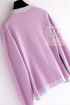 CHANEL 23S Puple Pink CC Logo Buttons Cashmere Knit Cardigan 38 シャネル パープル ピンク ココ マーク ボタン カシミヤ 100% ニット カーディガン 即発