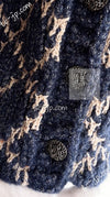 CHANEL 15A Navy Mohair MATELASSE CHUNKY Knit Cardigan 38 40 シャネル ネイビー モヘア マトラッセ 肉厚 ニット カーディガン 即発