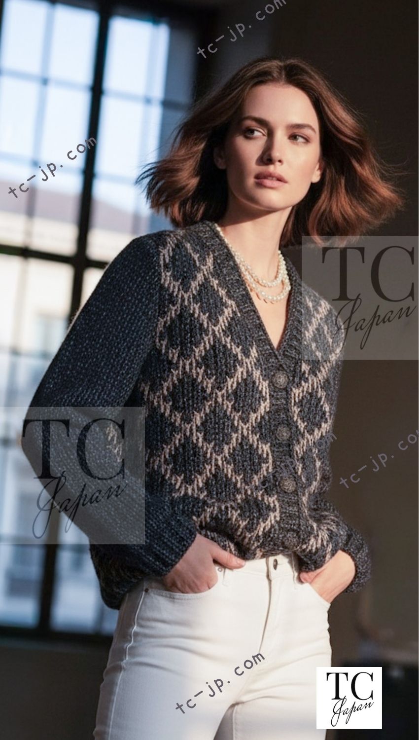 CHANEL 15A Navy Mohair MATELASSE CHUNKY Knit Cardigan 38 40 シャネル ネイビー モヘア マトラッセ 肉厚 ニット カーディガン 即発