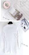 CHANEL 22PS White Cotton Lion Buttons Long Cardigan 36 シャネル ホワイト コットン ライオン ボタン ロング ニット カーディガン 即発