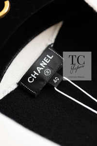 CHANEL 22C White Black Bird Pattern Cashmere Knit Cardigan 38 40 シャネル ホワイト ブラック トリ柄 カシミヤ ニット カーディガン 即発