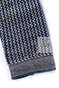 CHANEL 07S Navy Beige Silk Cotton Cashmere CC Logo Button Knit Cardigan 34 36 シャネル ネイビー ベージュ シルク コットン カシミヤ CC ココボタン ニット カーディガン 即発