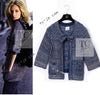 CHANEL 07S Navy Beige Silk Cotton Cashmere CC Logo Button Knit Cardigan 34 36 シャネル ネイビー ベージュ シルク コットン カシミヤ CC ココボタン ニット カーディガン 即発