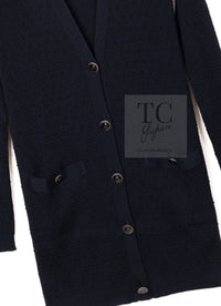 CHANEL 16S Black Cotton Silk Cardigan Tops Sweater Set 36 シャネル ブラック コットン シルク カーディガン トップス セーター セット 即発