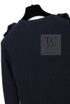 CHANEL 16S Black Cotton Silk Cardigan Tops Sweater Set 36 シャネル ブラック コットン シルク カーディガン トップス セーター セット 即発