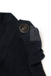 CHANEL 16S Black Cotton Silk Cardigan Tops Sweater Set 36 シャネル ブラック コットン シルク カーディガン トップス セーター セット 即発