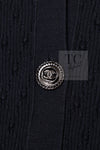 CHANEL 16S Black Cotton Silk Cardigan Tops Sweater Set 36 シャネル ブラック コットン シルク カーディガン トップス セーター セット 即発