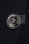 CHANEL 16S Black Cotton Silk Cardigan Tops Sweater Set 36 シャネル ブラック コットン シルク カーディガン トップス セーター セット 即発