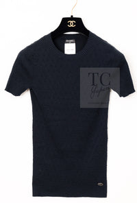 CHANEL 16S Black Cotton Silk Cardigan Tops Sweater Set 36 シャネル ブラック コットン シルク カーディガン トップス セーター セット 即発