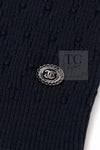 CHANEL 16S Black Cotton Silk Cardigan Tops Sweater Set 36 シャネル ブラック コットン シルク カーディガン トップス セーター セット