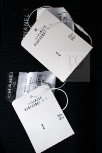 CHANEL 16S Black Cotton Silk Cardigan Tops Sweater Set 36 シャネル ブラック コットン シルク カーディガン トップス セーター セット