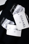 CHANEL 16S Black Cotton Silk Cardigan Tops Sweater Set 36 シャネル ブラック コットン シルク カーディガン トップス セーター セット