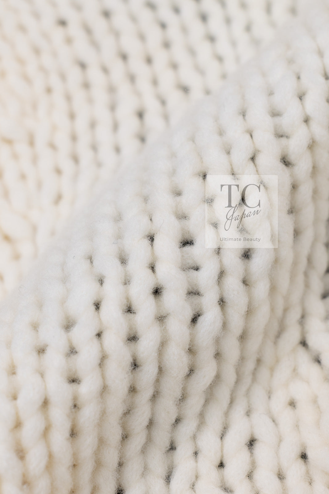 CHANEL 03A Ivory Creme Black Frill Wool Knit Cardigan 38 シャネル アイボリー クリーム ブラック フリル ウール ニット カーディガン 即発