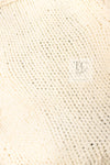 CHANEL 03A Ivory Creme Black Frill Wool Knit Cardigan 38 シャネル アイボリー クリーム ブラック フリル ウール ニット カーディガン 即発