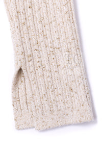 CHANEL 17PF Ivory Gold Metallic Super Soft Stretched Knit Cardigan 34 シャネル アイボリー ゴールド ふわふわ ニット ストレッチ カーディガン 即発