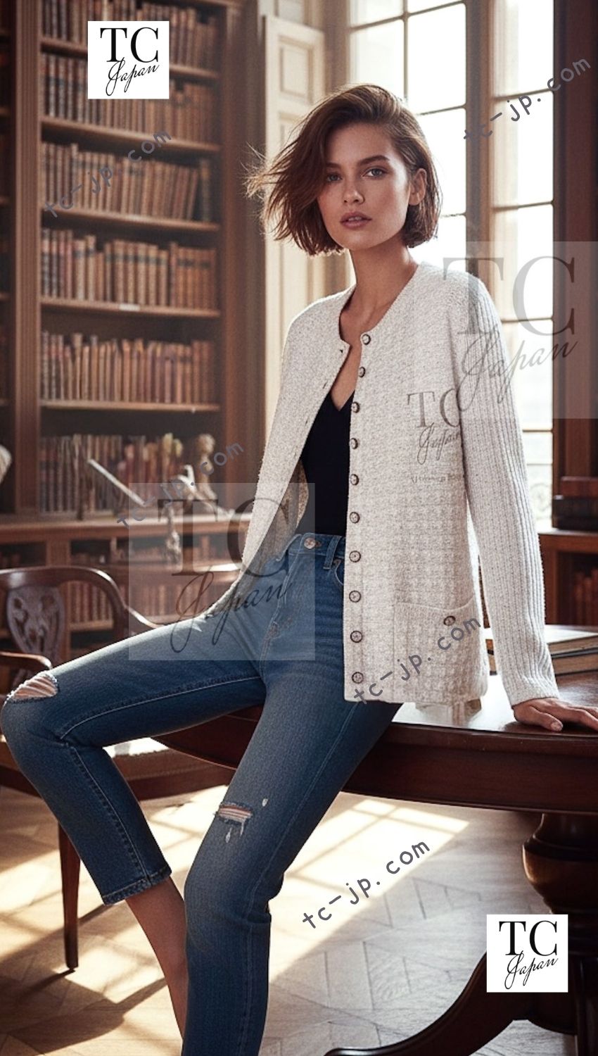 CHANEL 17PF Ivory Gold Metallic Super Soft Stretched Knit Dress Lion CC Button 34 シャネル アイボリー ゴールド ふわふわ ニット ストレッチ ワンピース ライオン CC ボタン 即発