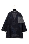 CHANEL 15S Black Floral Cardigan Jacket 38 40 42 シャネル ブラック フローラル 装飾 カーディガン ジャケット 即発