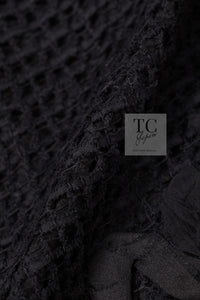 CHANEL 15S Black Floral Cardigan Jacket 38 40 42 シャネル ブラック フローラル 装飾 カーディガン ジャケット 即発