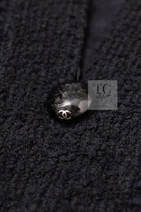 CHANEL 15S Black Floral Cardigan Jacket 38 40 42 シャネル ブラック フローラル 装飾 カーディガン ジャケット 即発