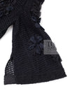 CHANEL 15S Black Floral Cardigan Jacket 38 40 42 シャネル ブラック フローラル 装飾 カーディガン ジャケット 即発