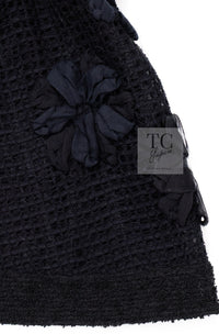 CHANEL 15S Black Floral Cardigan Jacket 38 40 42 シャネル ブラック フローラル 装飾 カーディガン ジャケット 即発