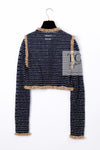 CHANEL 15C Navy Gold Metallic Pearl Trim Cardigan & Vest 38 シャネル ネイビー ゴールド メタリック パール トリミング カーディガン & ベスト 即発