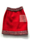 CHANEL 90A Vintage Supermodel Red Wool Tweed Skirt 34 36 シャネル ヴィンテージ スーパーモデル レッド ウール ツイード スカート 即発