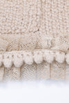CHANEL 05A Beige Fringe Cashmere Knit Jacket Cardigan 34 36 シャネル ベージュ フリンジ カシミヤ ニット ジャケット カーディガン 即発