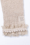 CHANEL 05A Beige Fringe Cashmere Knit Jacket Cardigan 34 36 シャネル ベージュ フリンジ カシミヤ ニット ジャケット カーディガン 即発